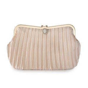 Clutch Purse Elegant Evening Bag Pleated Satin Purse Handbag :>